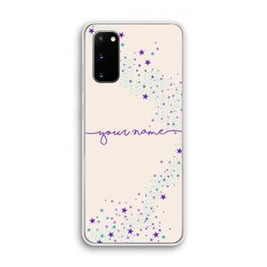 CaseCompany Sterren: Samsung Galaxy S20 Transparant Hoesje