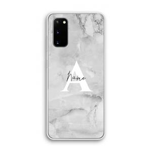 CaseCompany Ivory Marble: Samsung Galaxy S20 Transparant Hoesje
