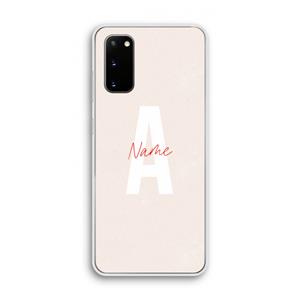 CaseCompany Strawberry Milkshake: Samsung Galaxy S20 Transparant Hoesje