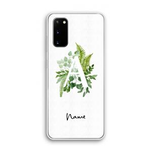 CaseCompany Green Brush: Samsung Galaxy S20 Transparant Hoesje