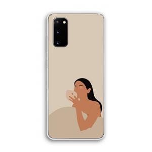 CaseCompany Fresh coffee: Samsung Galaxy S20 Transparant Hoesje