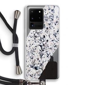 CaseCompany Gespikkelde marmer: Samsung Galaxy S20 Ultra Transparant Hoesje met koord