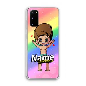 CaseCompany Chibi Maker man: Samsung Galaxy S20 Transparant Hoesje