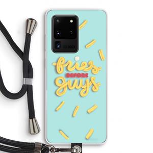CaseCompany Always fries: Samsung Galaxy S20 Ultra Transparant Hoesje met koord