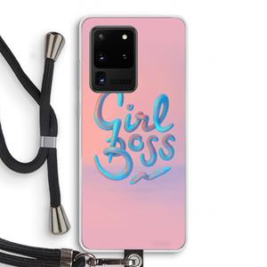 CaseCompany Girl boss: Samsung Galaxy S20 Ultra Transparant Hoesje met koord