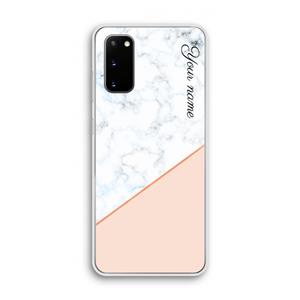 CaseCompany Marmer in stijl: Samsung Galaxy S20 Transparant Hoesje