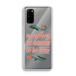 CaseCompany Optimistic flower girl: Samsung Galaxy S20 Transparant Hoesje