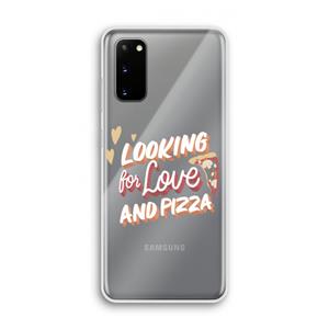 CaseCompany Pizza is the answer: Samsung Galaxy S20 Transparant Hoesje