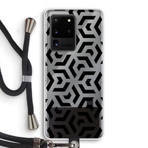 CaseCompany Crazy pattern: Samsung Galaxy S20 Ultra Transparant Hoesje met koord