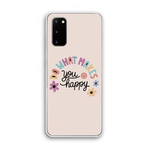 CaseCompany Happy days: Samsung Galaxy S20 Transparant Hoesje