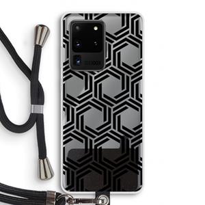 CaseCompany Geometrisch patroon: Samsung Galaxy S20 Ultra Transparant Hoesje met koord