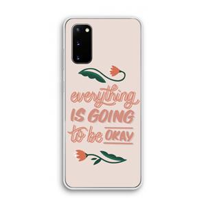 CaseCompany Optimistic flower girl: Samsung Galaxy S20 Transparant Hoesje
