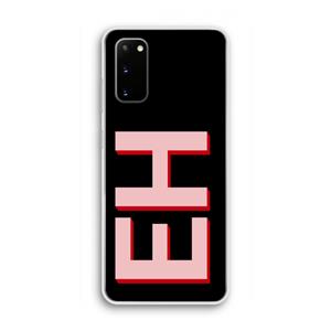 CaseCompany Monogram: Samsung Galaxy S20 Transparant Hoesje