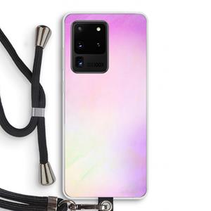CaseCompany Flow mist pastel: Samsung Galaxy S20 Ultra Transparant Hoesje met koord
