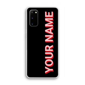 CaseCompany Namecase: Samsung Galaxy S20 Transparant Hoesje