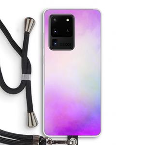 CaseCompany Clouds pastel: Samsung Galaxy S20 Ultra Transparant Hoesje met koord