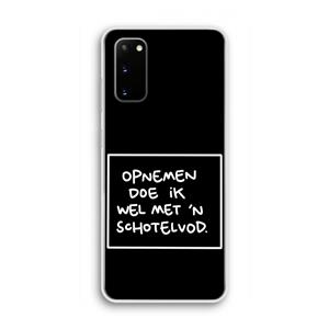 CaseCompany Schotelvod: Samsung Galaxy S20 Transparant Hoesje