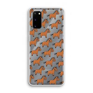 CaseCompany Pony: Samsung Galaxy S20 Transparant Hoesje