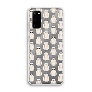 CaseCompany Uilen: Samsung Galaxy S20 Transparant Hoesje