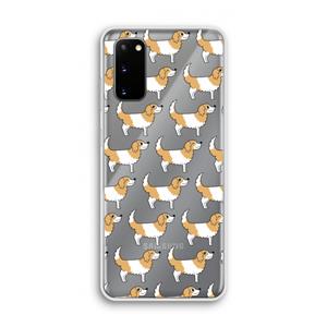 CaseCompany Doggy: Samsung Galaxy S20 Transparant Hoesje