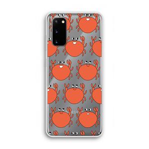 CaseCompany Krab: Samsung Galaxy S20 Transparant Hoesje