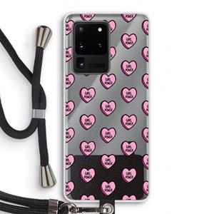 CaseCompany GIRL POWER: Samsung Galaxy S20 Ultra Transparant Hoesje met koord