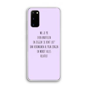 CaseCompany Relatief: Samsung Galaxy S20 Transparant Hoesje