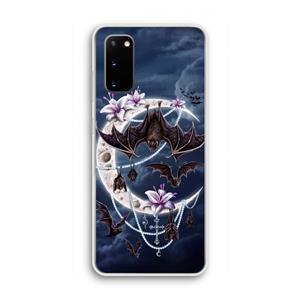 CaseCompany Vleermuizen Maan: Samsung Galaxy S20 Transparant Hoesje