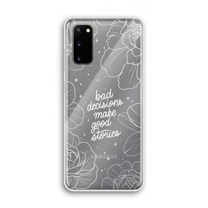 CaseCompany Good stories: Samsung Galaxy S20 Transparant Hoesje