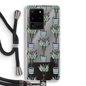 CaseCompany Boompje: Samsung Galaxy S20 Ultra Transparant Hoesje met koord
