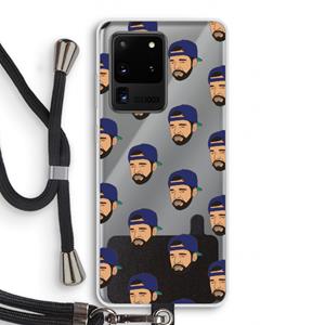 CaseCompany Drake Away: Samsung Galaxy S20 Ultra Transparant Hoesje met koord