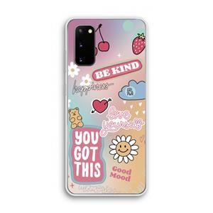 CaseCompany Positivity: Samsung Galaxy S20 Transparant Hoesje