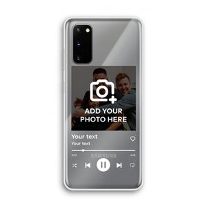CaseCompany Music Player: Samsung Galaxy S20 Transparant Hoesje