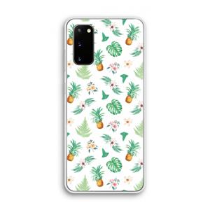 CaseCompany Ananas bladeren: Samsung Galaxy S20 Transparant Hoesje