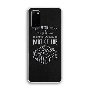 CaseCompany Life: Samsung Galaxy S20 Transparant Hoesje