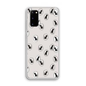 CaseCompany Miauw: Samsung Galaxy S20 Transparant Hoesje