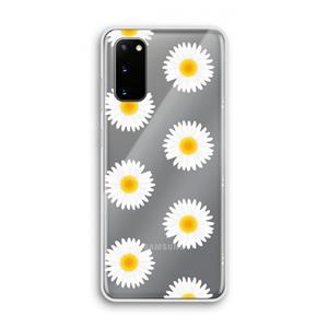 CaseCompany Margrietjes: Samsung Galaxy S20 Transparant Hoesje