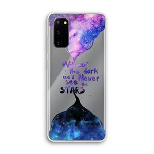 CaseCompany Stars quote: Samsung Galaxy S20 Transparant Hoesje