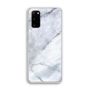 CaseCompany Witte marmer: Samsung Galaxy S20 Transparant Hoesje