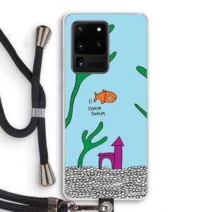 CaseCompany Aquarium: Samsung Galaxy S20 Ultra Transparant Hoesje met koord