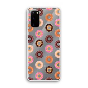 CaseCompany Donuts: Samsung Galaxy S20 Transparant Hoesje