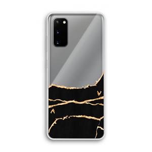 CaseCompany Gouden marmer: Samsung Galaxy S20 Transparant Hoesje