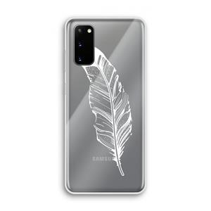 CaseCompany Pluim: Samsung Galaxy S20 Transparant Hoesje