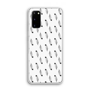 CaseCompany Pluimen: Samsung Galaxy S20 Transparant Hoesje