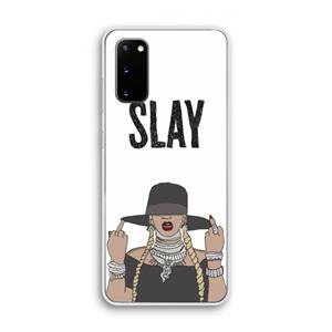 CaseCompany Slay All Day: Samsung Galaxy S20 Transparant Hoesje