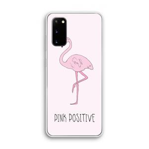 CaseCompany Pink positive: Samsung Galaxy S20 Transparant Hoesje
