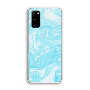 CaseCompany Waterverf blauw: Samsung Galaxy S20 Transparant Hoesje