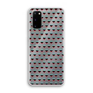 CaseCompany Hartjes: Samsung Galaxy S20 Transparant Hoesje