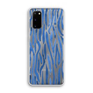 CaseCompany Blauwe nerven: Samsung Galaxy S20 Transparant Hoesje