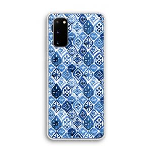 CaseCompany Blauw motief: Samsung Galaxy S20 Transparant Hoesje